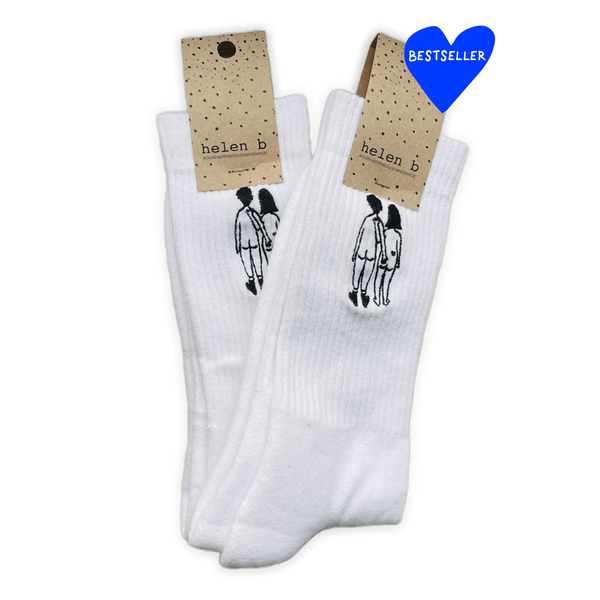 GYM SOCKS NAKED COUPLE BACK 42-45 HELEN B